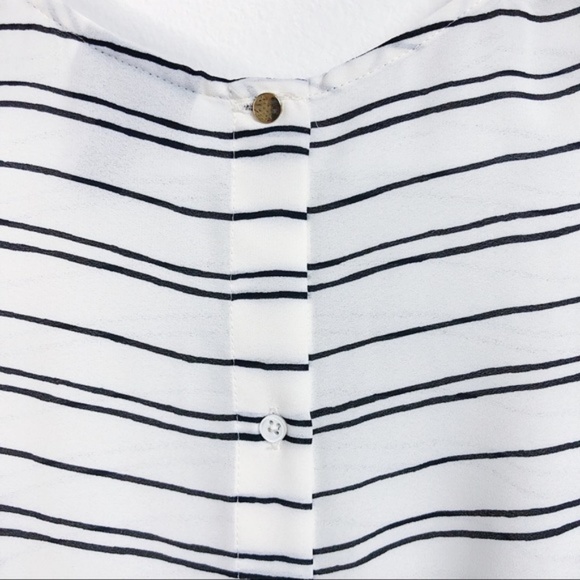 Who What Wear White & Black Striped Blouse - Picture 4 of 4